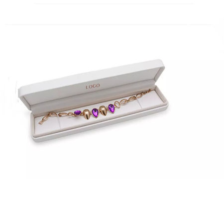 ODM Ring Gift Boxes Logo المطبوع جلدي صناديق المجوهرات المغناطيسية ISO9001