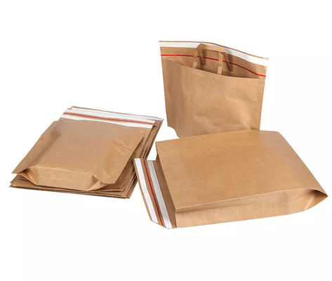 حقيبة يد ورقية قابلة للتحلل من ورق الكرافت CMYK Kraft Paper Tote Bag ISO