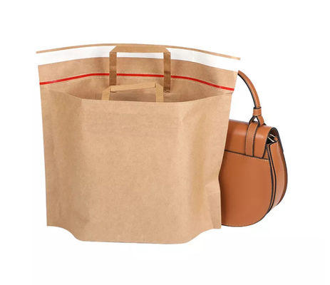 حقيبة يد ورقية قابلة للتحلل من ورق الكرافت CMYK Kraft Paper Tote Bag ISO