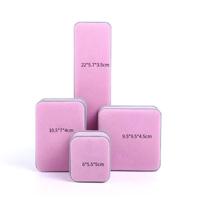 OEM Ring necklace Packaging Box Pink Velvet Jewelry Box ISO9001